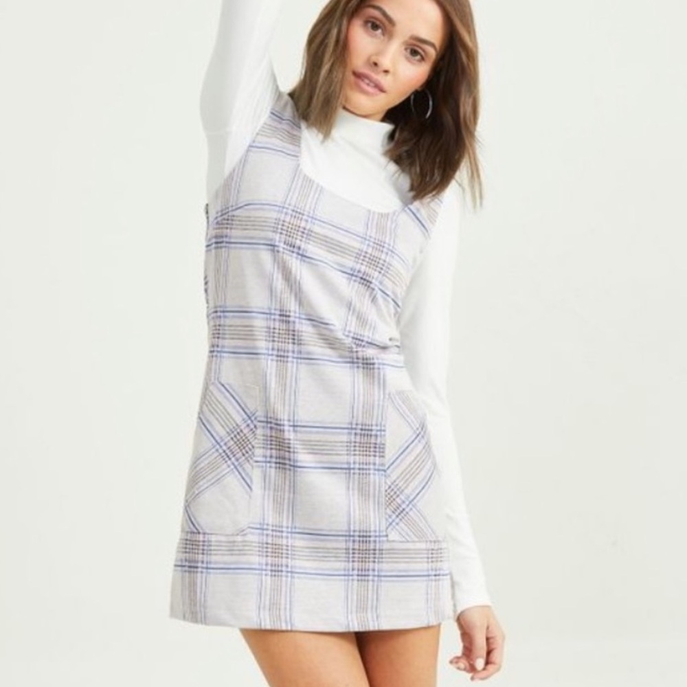 Altar’d State - Beth Plaid Dress - Blue